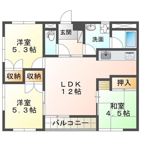 フローリッシュⅡの物件間取画像